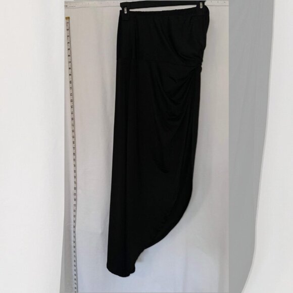 Zaful Womens Medium 2-Piece Set Scoop Neck Crop Top Asymmetrical Skirt Black NWT - Picture 4 of 10